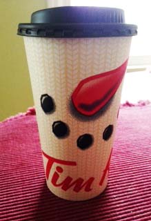 tim hortons snowman cup