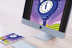 computer on desk