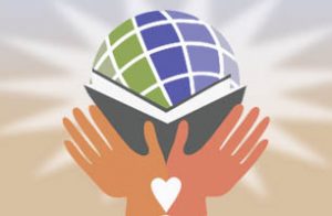 globe in hands