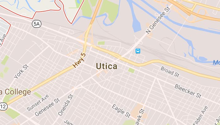 Google Utica map