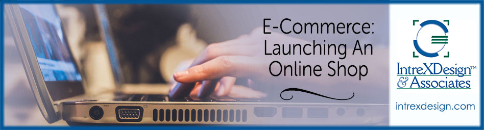 hands typing on laptop, ecommerce launching an online shop