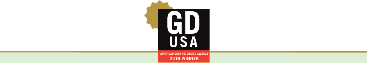 2018 Graphic Design USA award to IntreXDesign on brand identity