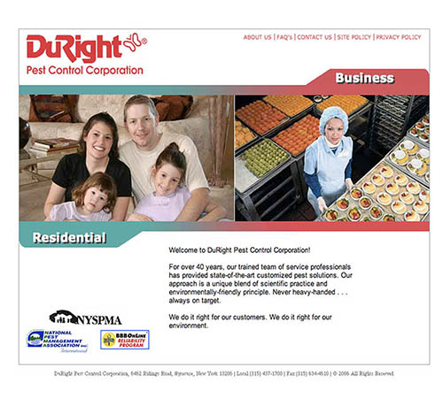 DuRight Pest Control Website