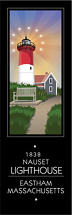 Nauset Beach Lighthouse, Graphic Illustration, IntreXDesign